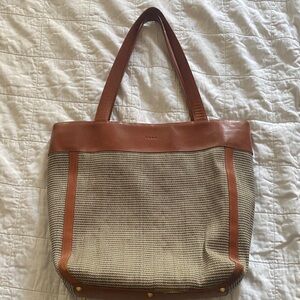 Brown and Cream Tote Bag